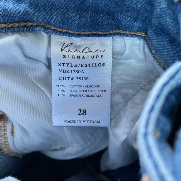 KanCan high rise skinny jeans distressed button fly size 28 - Picture 8 of 9